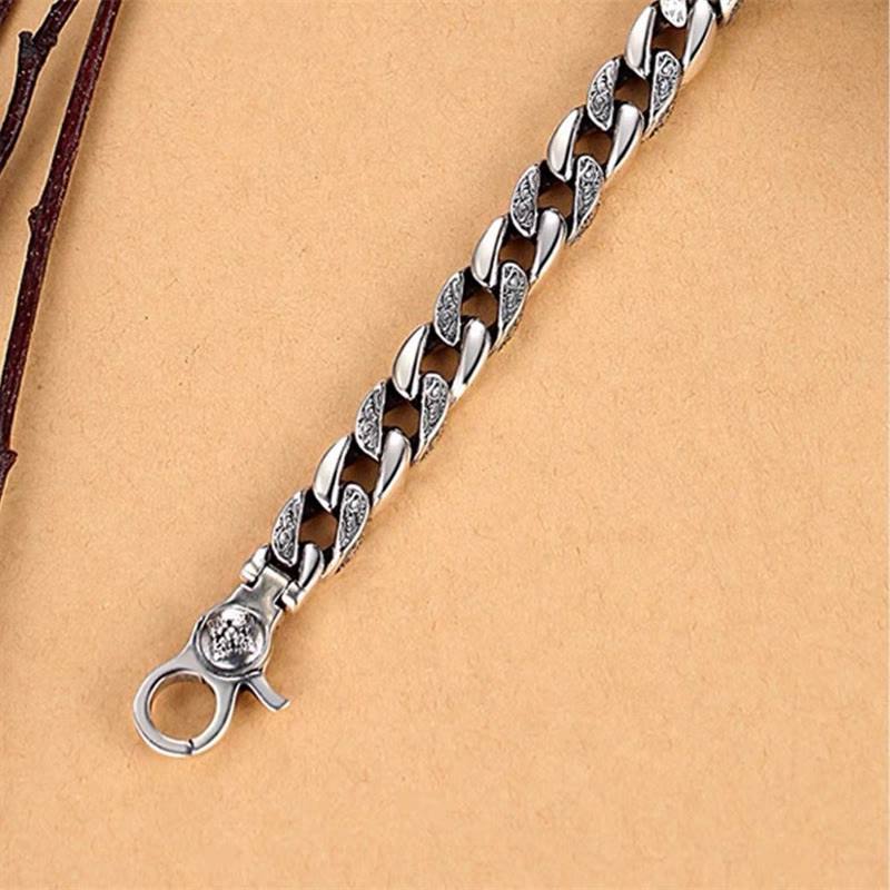 Bracelet de créativité double Dorje Vajra en Buddha Stones du Tibet Om Mani Padme Hum