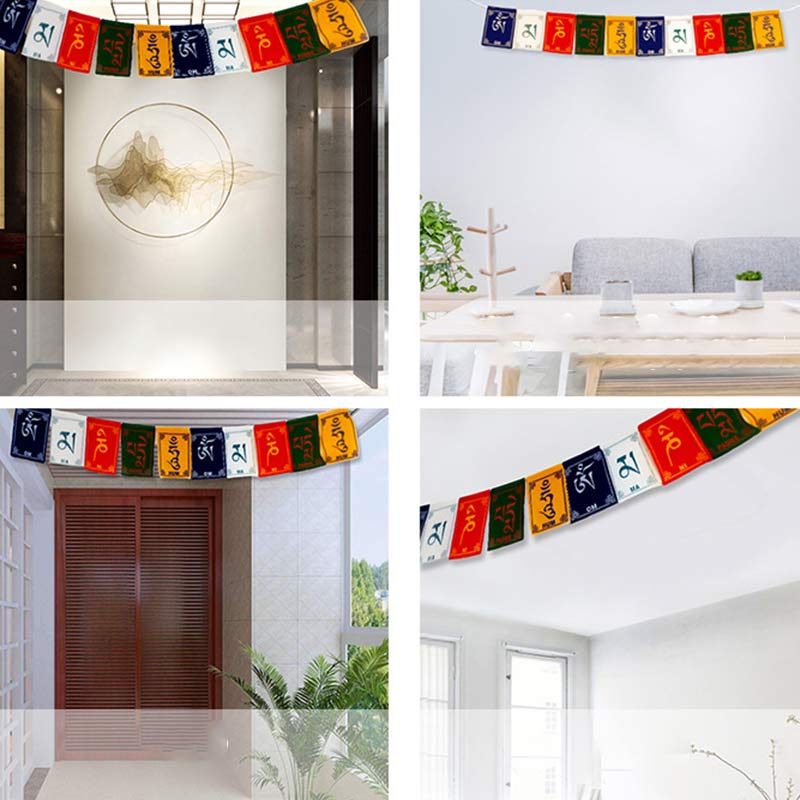 Drapeau de prière tibétain Om Mani Padme Hum pour voiture extérieure - image 7