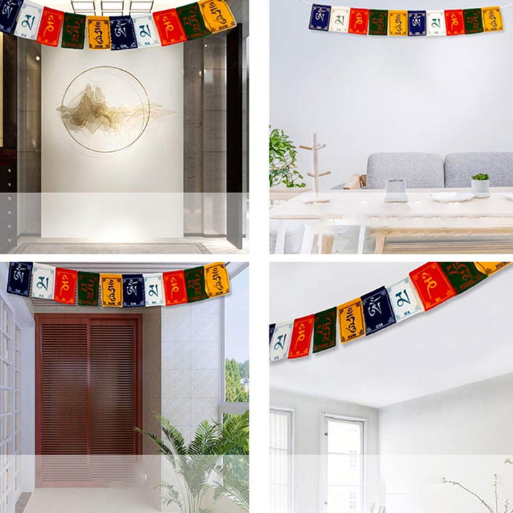 Drapeau de prière tibétain Om Mani Padme Hum pour voiture extérieure - image 7