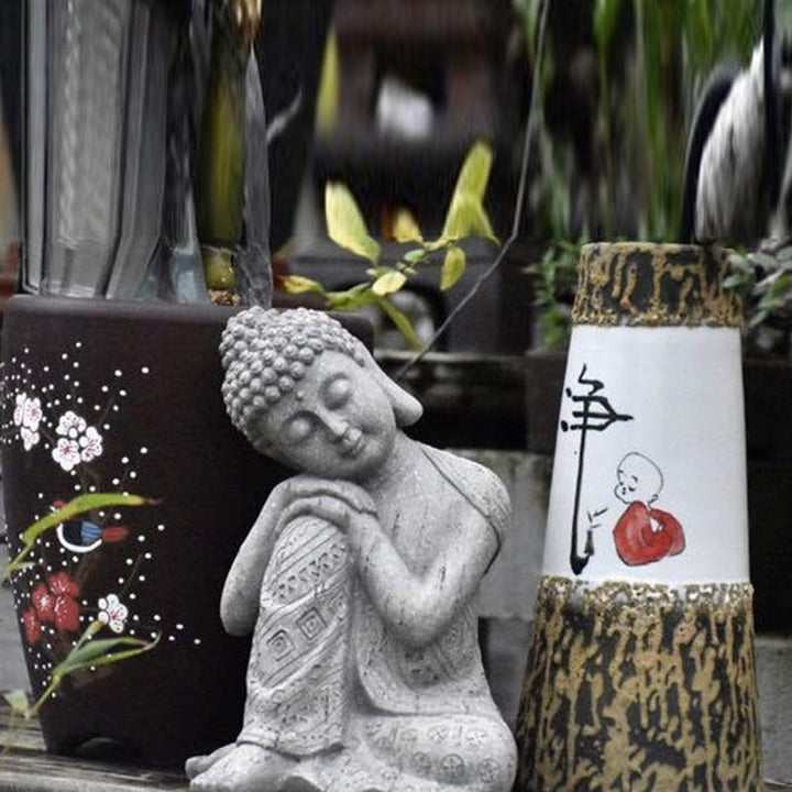 Buddha Stones Méditation tibétaine Bouddha Bénédiction Compassion Sérénité Décoration de la maison - image 5
