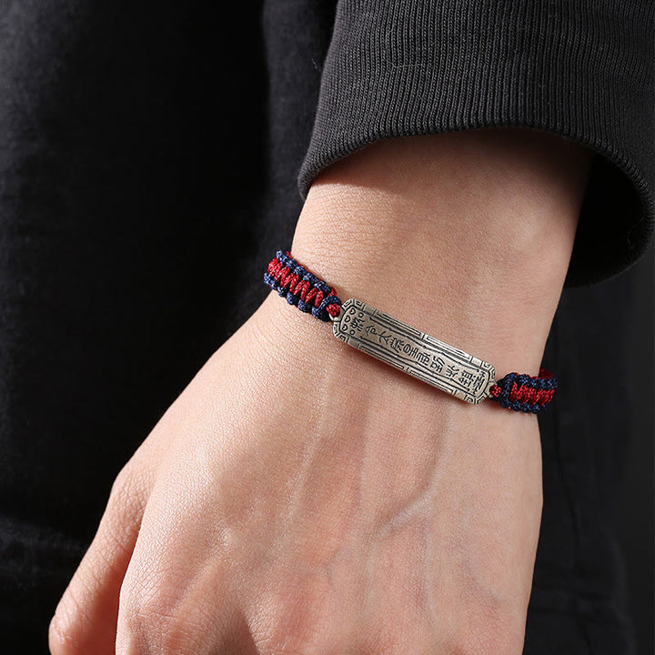 Bracelet de protection amulette de paix en argent sterling 925 Buddha Stones