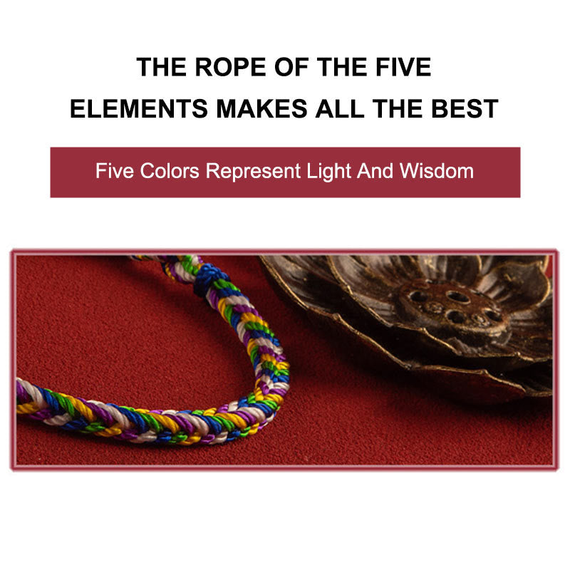 Bracelet porte-bonheur multicolore Buddha Stones "Que tout se passe comme tu le souhaites"
