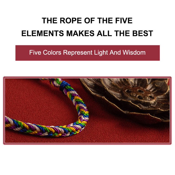 Bracelet porte-bonheur multicolore Buddha Stones "Que tout se passe comme tu le souhaites"