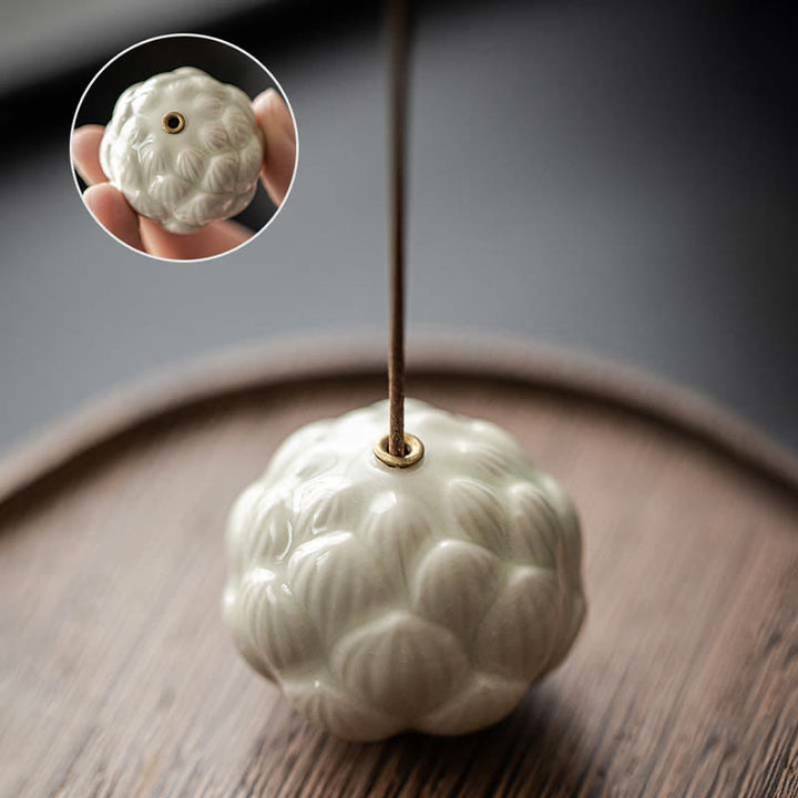 Brûleur d'encens en céramique en forme de mini Buddha Stones
