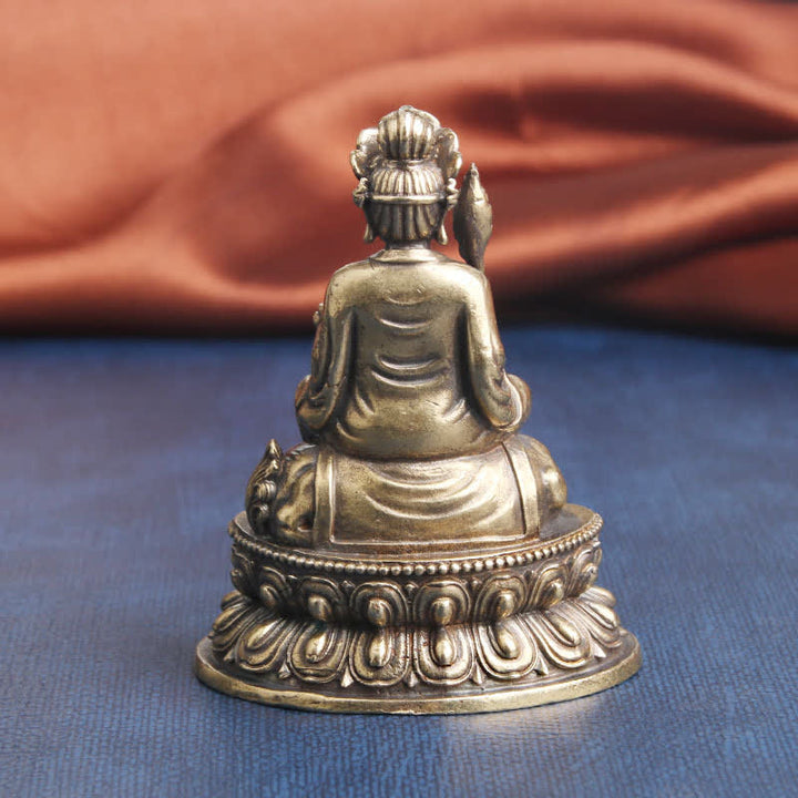 Statue de Buddha Stones en cuivre de la sérénité du Bodhisattva Manjusri - image 6