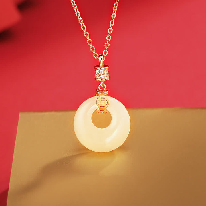 Buddha Stones et pièce de monnaie en jade blanc Hetian - image 0