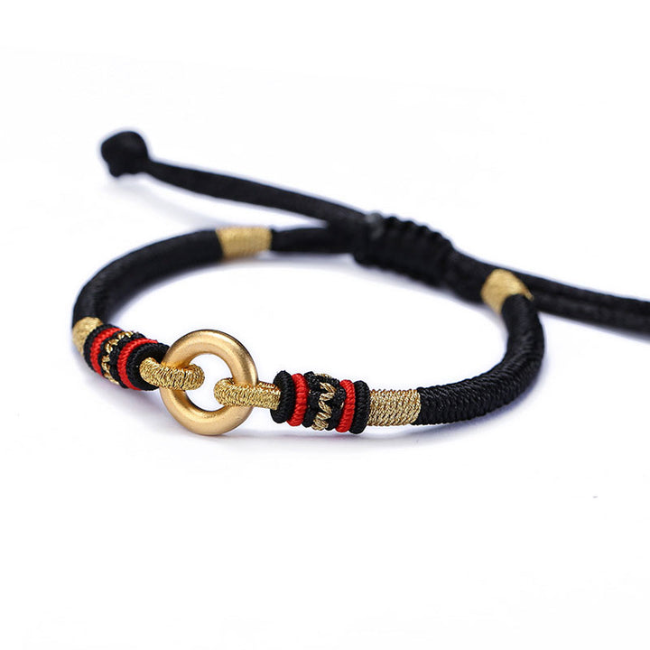 Bracelet Feng Shui porte-bonheur en corde rouge pour couple avec Buddha Stones