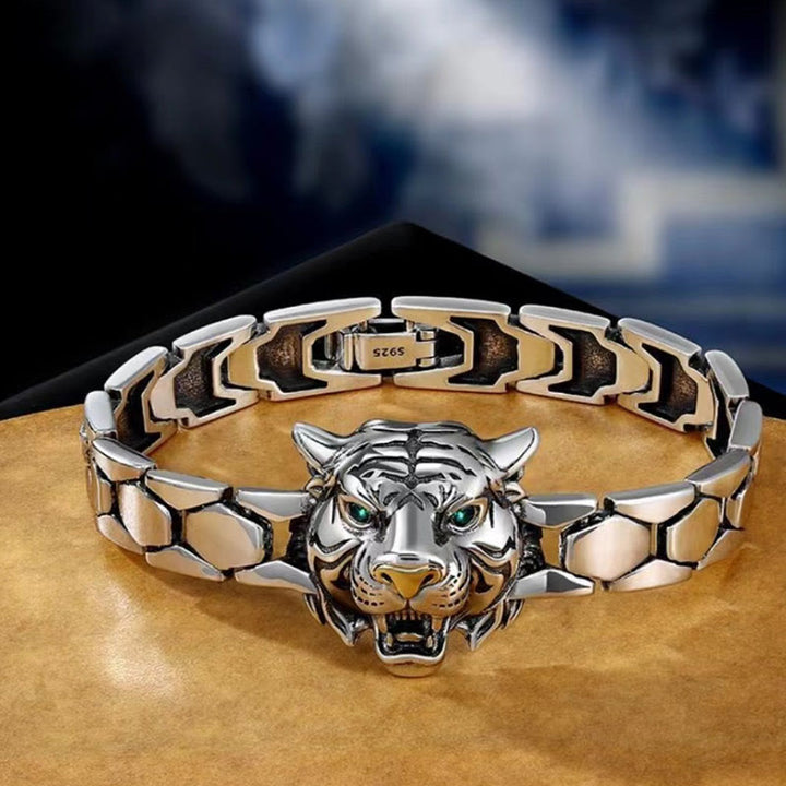Bracelet de guérison en forme de tête de tigre Buddha Stones