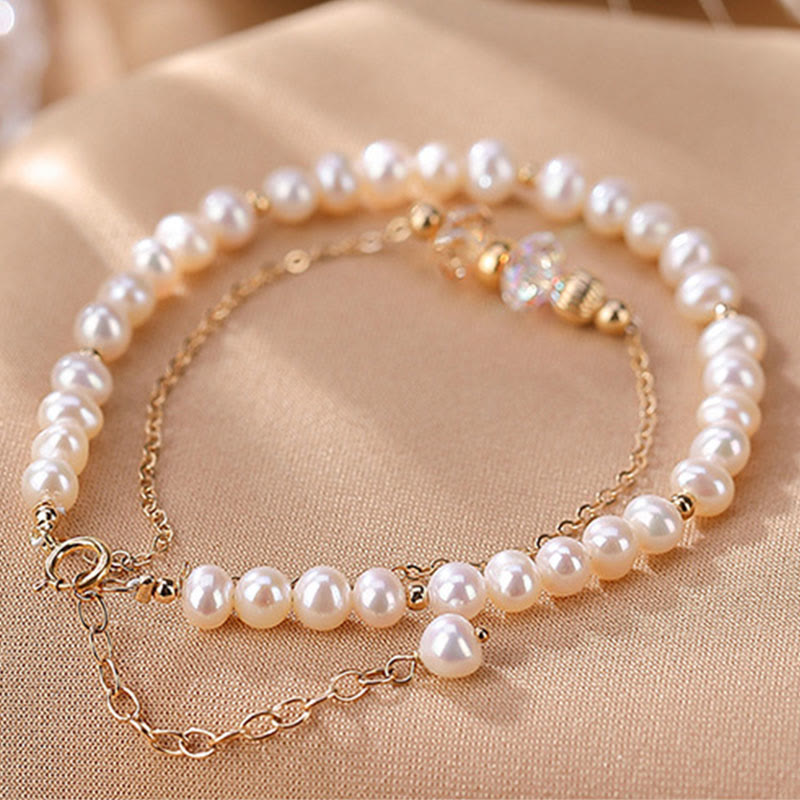 Bracelet double couche de guérison en perles naturelles en argent sterling 925 plaqué or 14 carats avec Buddha Stones