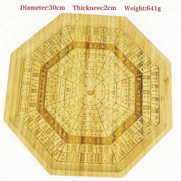 Carte Feng Shui Bambou Bagua Carte Harmonie Énergie - Carte Bagua des soixante-quatre trigrammes, 30 cm - image 37