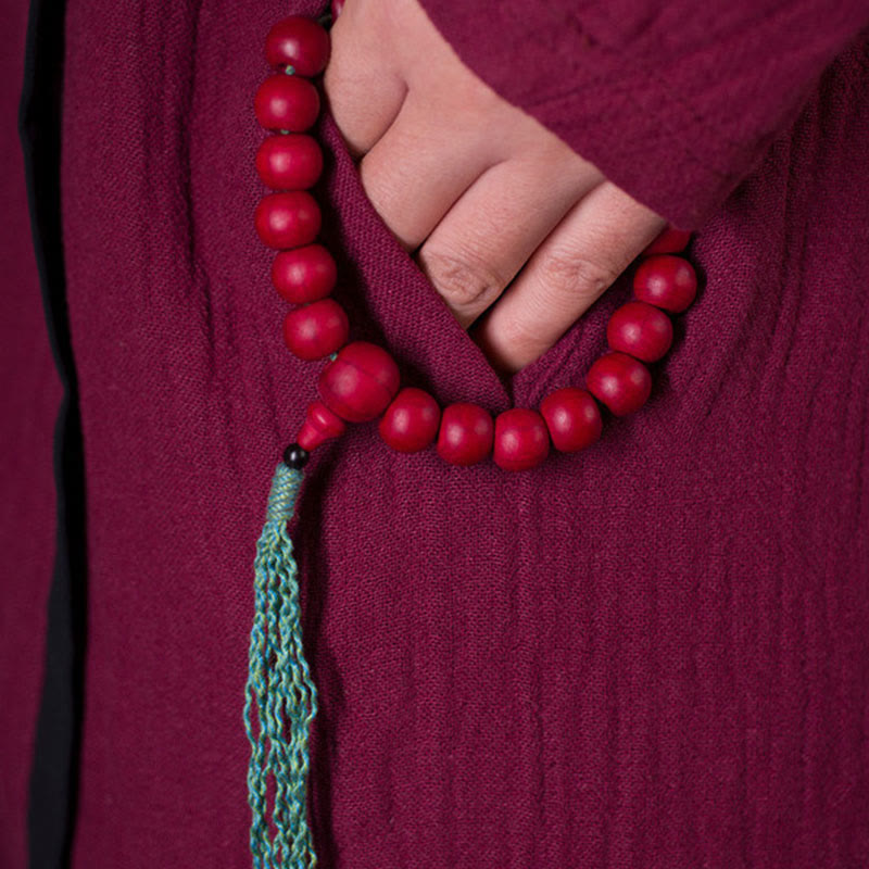 Bracelet Mala en bois d'Abelia Biflora de Buddha Stones pour éloigner les mauvais esprits