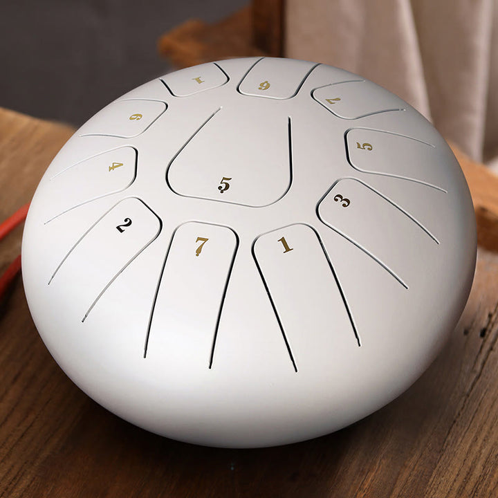 Buddha Stones Steel Tongue Drum Kit de batterie de yoga de méditation de pleine conscience de guérison sonore 11 notes 8 pouces