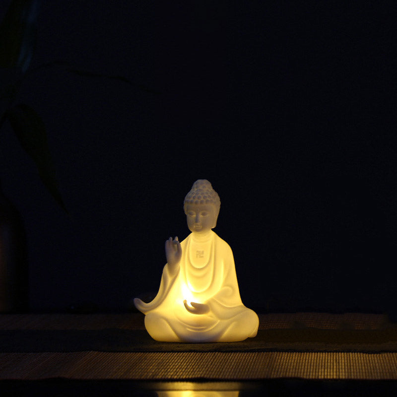 Décoration LED en céramique avec bénédiction du Bouddha Avalokitesvara Ksitigarbha Bodhisattva - Bouddha - image 1