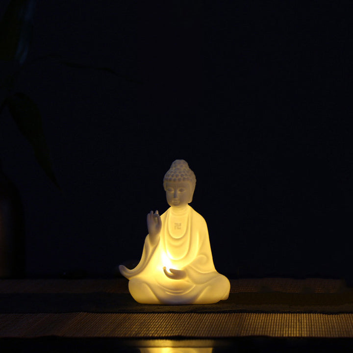 Décoration LED en céramique avec bénédiction du Bouddha Avalokitesvara Ksitigarbha Bodhisattva - Bouddha - image 1