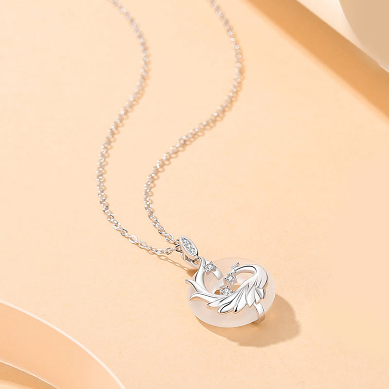 Buddha Stones et onyx noir naturel calcédoine dragon phénix paix boucle protection - Calcédoine Phoenix (Harmonie Positive♥) - image 5