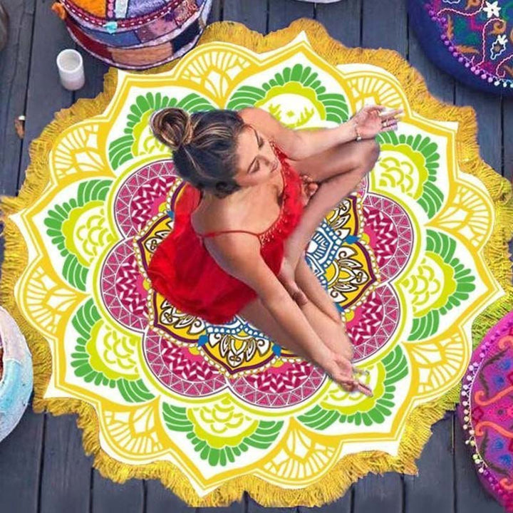 Tapis de décoration tibétain en Buddha Stones de Bouddha et mandala