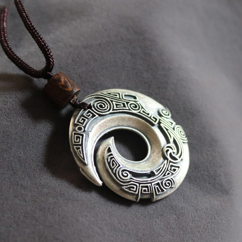 Collier pendentif porte-bonheur en cuivre avec Buddha Stones pour améliorer la chance