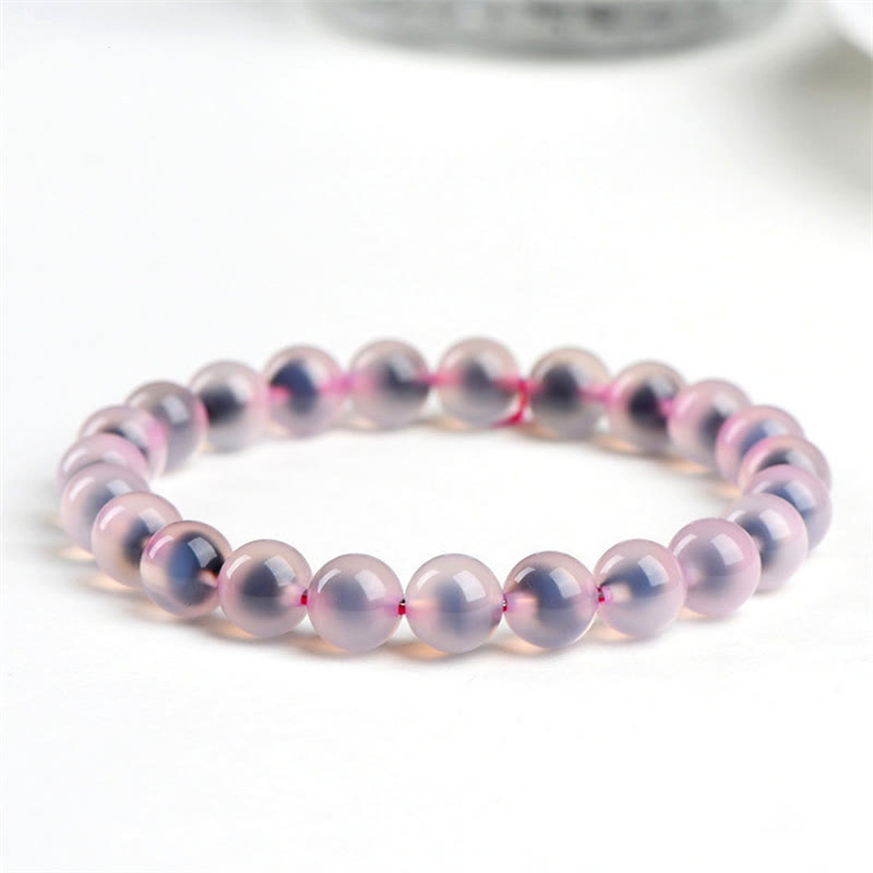 Bracelet de perles en agate naturelle colorée de Buddha Stones Harmony Strength