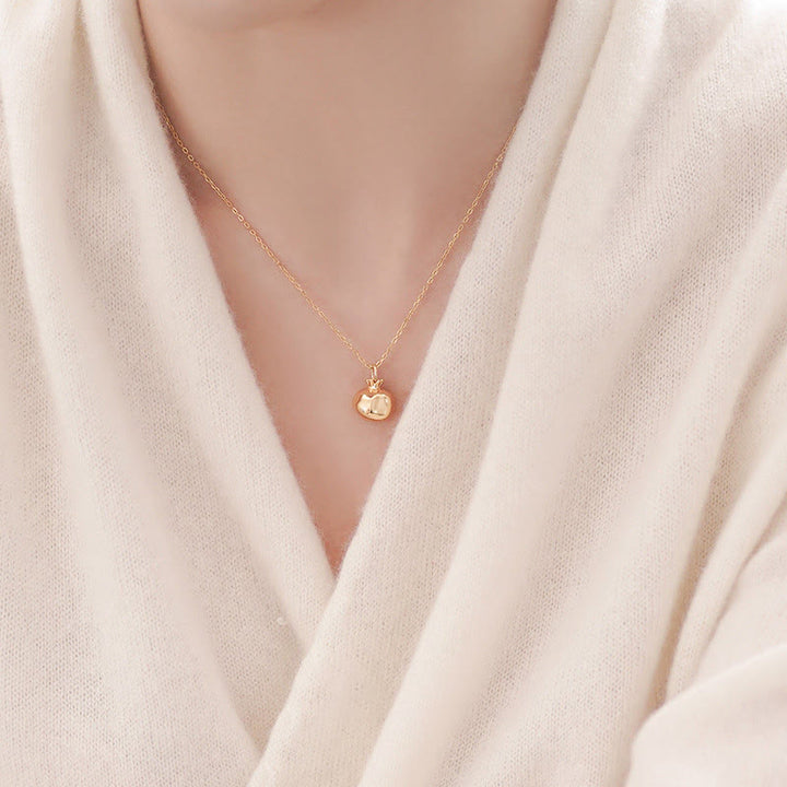 Buddha Stones en argent sterling 925 plaqué or 18 carats avec pendentif en cristal de grenade et grenat de la passion