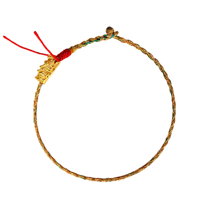 Bracelet tressé sculpté à la main en Buddha Stones Année du Dragon
