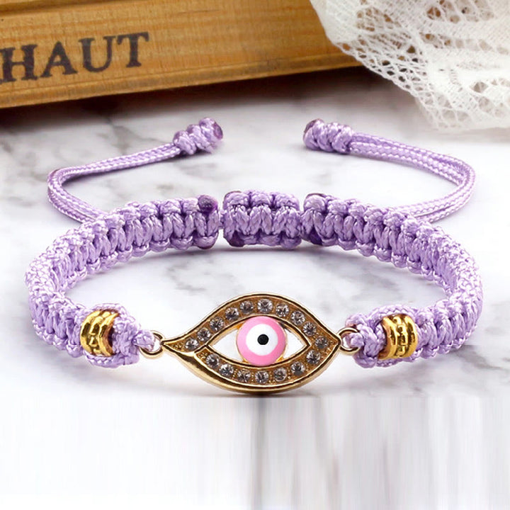 Bracelet en corde avec Buddha Stones pour éloigner le mauvais œil et les mauvais esprits