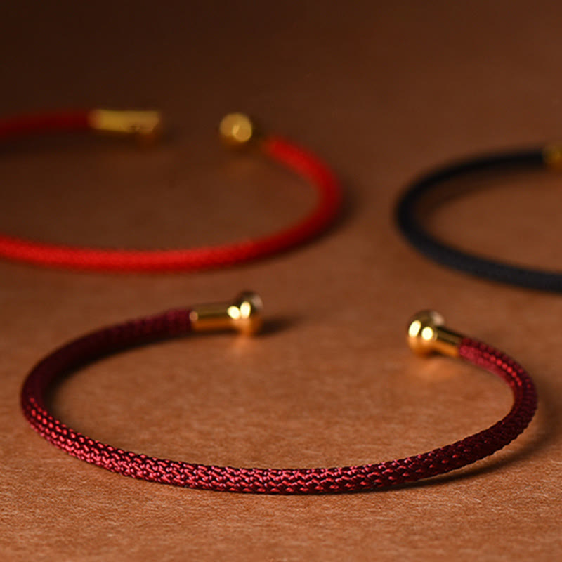 Bracelet manchette tressé fait main avec Buddha Stones au design simple - image 9