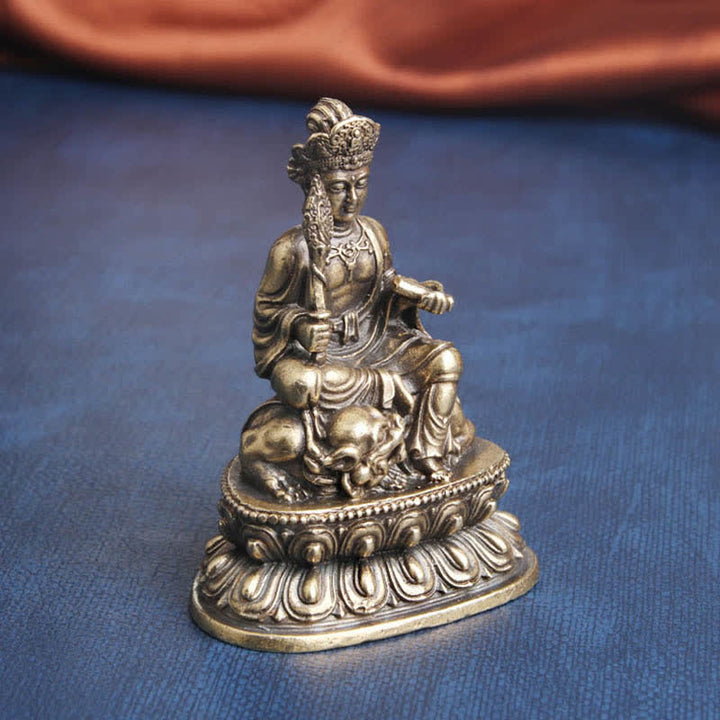 Statue de Buddha Stones en cuivre de la sérénité du Bodhisattva Manjusri - image 1