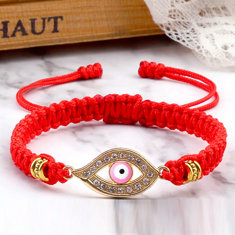 Bracelet en corde avec Buddha Stones pour éloigner le mauvais œil et les mauvais esprits