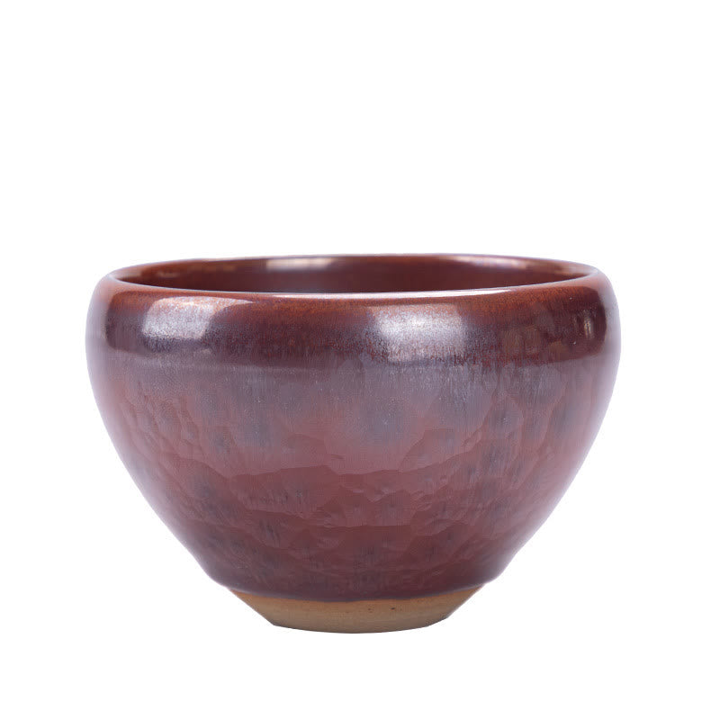 Tasse à thé en céramique faite à la main avec Buddha Stones, motif de lotus chinois Jianzhan, tasse à thé Kung Fu
