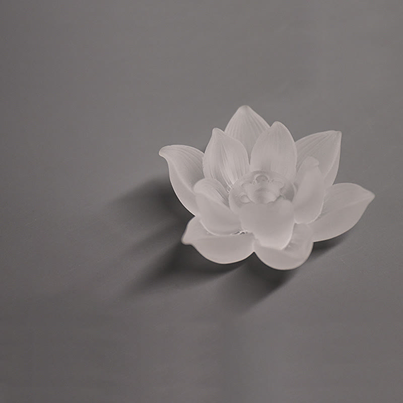 Brûle-encens en forme de bâton de méditation et de guérison en cristal Lotus Liuli de Buddha Stones - image 27