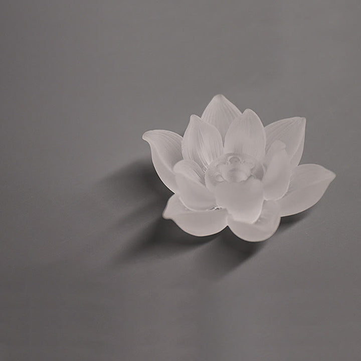 Brûle-encens en forme de bâton de méditation et de guérison en cristal Lotus Liuli de Buddha Stones - image 27