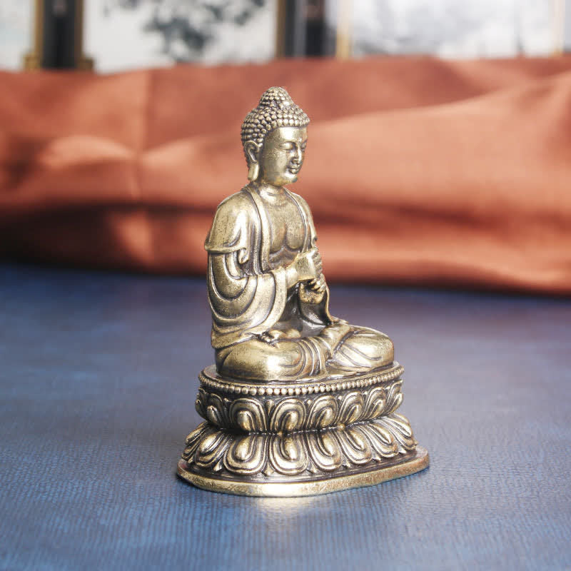 Statue décorative en cuivre du Bouddha Tathagata Sérénité - image 1