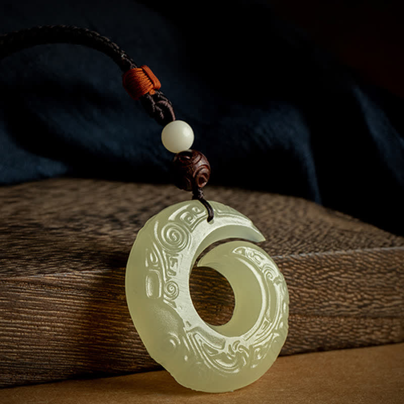 Collier pendentif porte-bonheur en jade , Buddha Stones, boucle de paix, petite feuille, bois de santal rouge, cinabre, agate