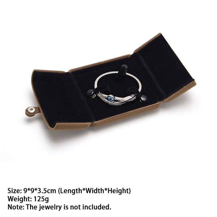 Coffret de rangement pour bijoux Coffret cadeau en flanelle - Brun - Boîte à bracelets - image 15