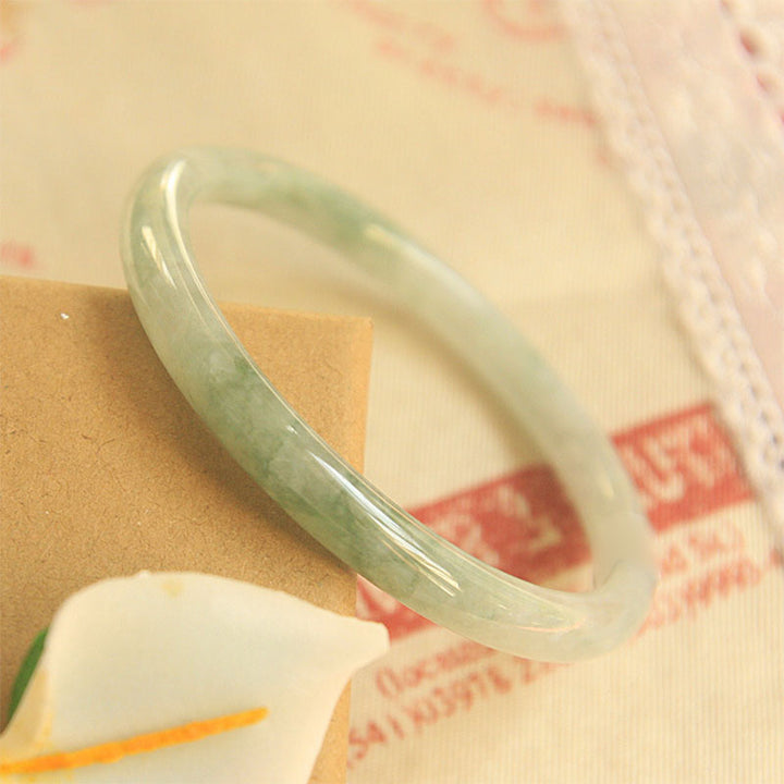 Bracelet jonc de guérison et de paix en jade naturel Buddha Stones