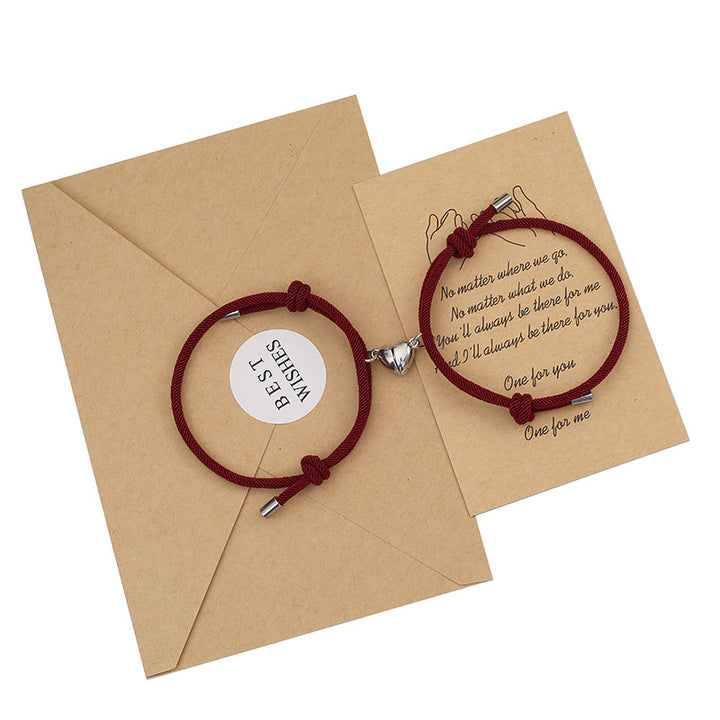 Lot de 2 bracelets magnétiques pour couple