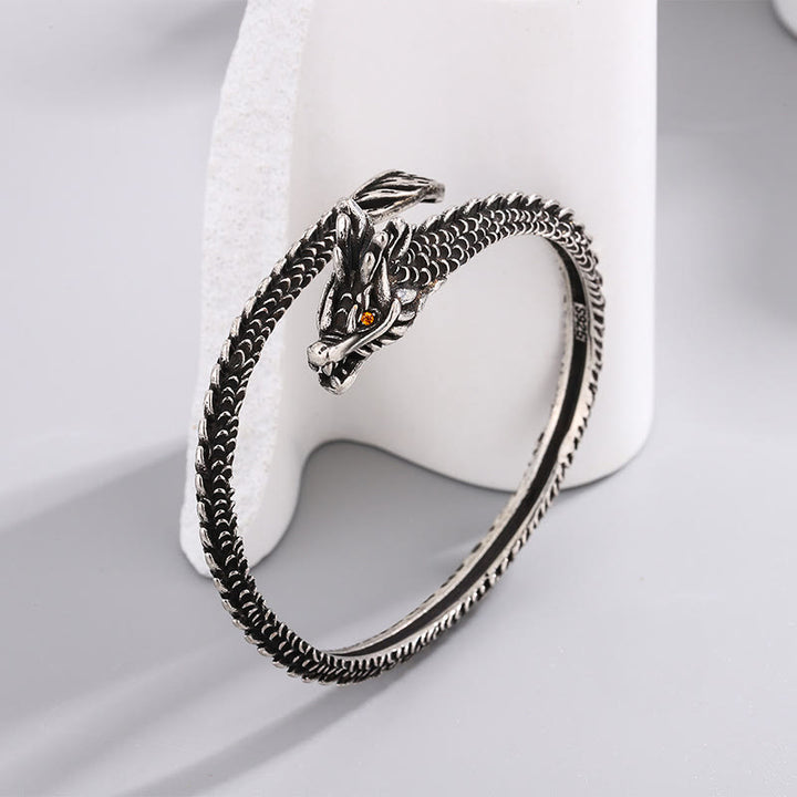 Bracelet de protection porte-bonheur Buddha Stones et motif écailles de dragon