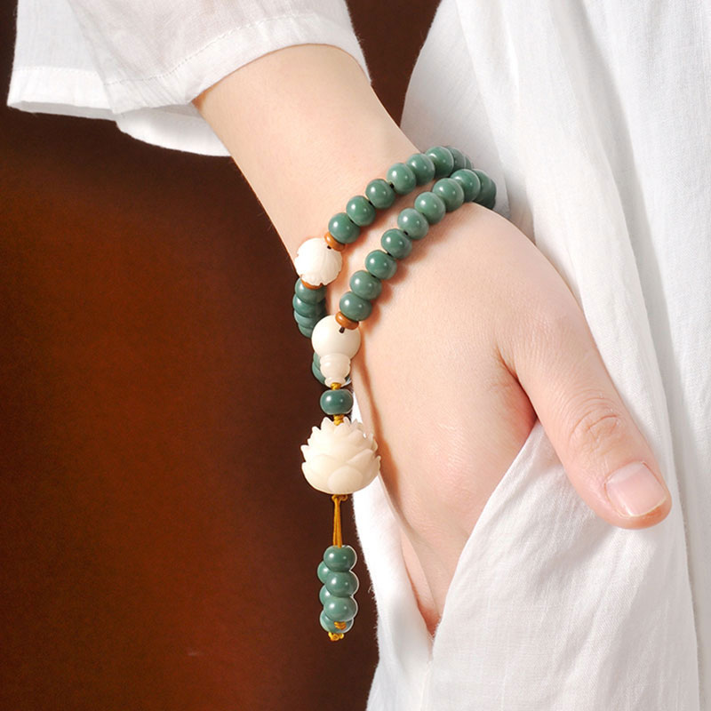 Bracelet de réussite en Buddha Stones Lotus Cyan Bodhi Seed - image 3