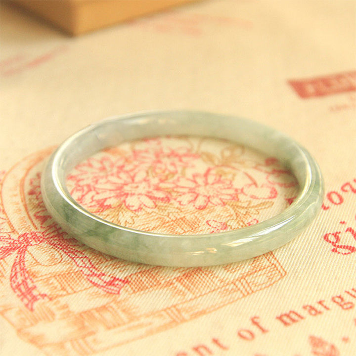 Bracelet jonc de guérison et de paix en jade naturel Buddha Stones