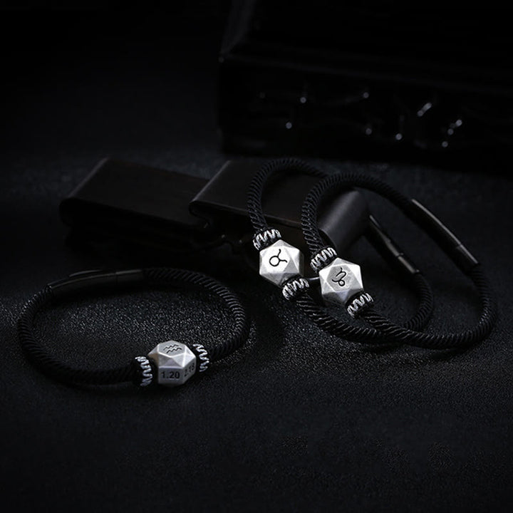 Bracelet en argent sterling 999 Buddha Stones et protection des 12 constellations du zodiaque, fait à la main - image 21