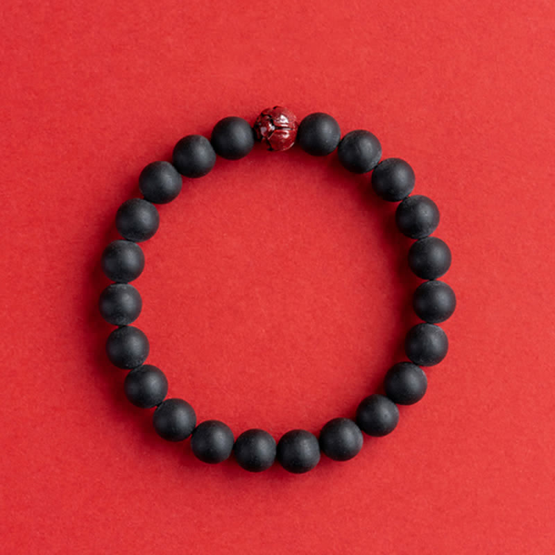 Bracelet de guérison tibétain en Buddha Stones , cyprès, cinabre et lotus