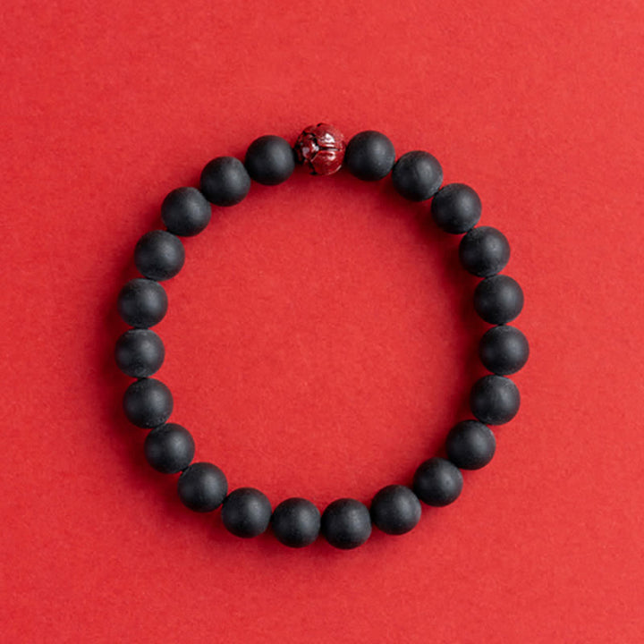 Bracelet de guérison tibétain en Buddha Stones , cyprès, cinabre et lotus