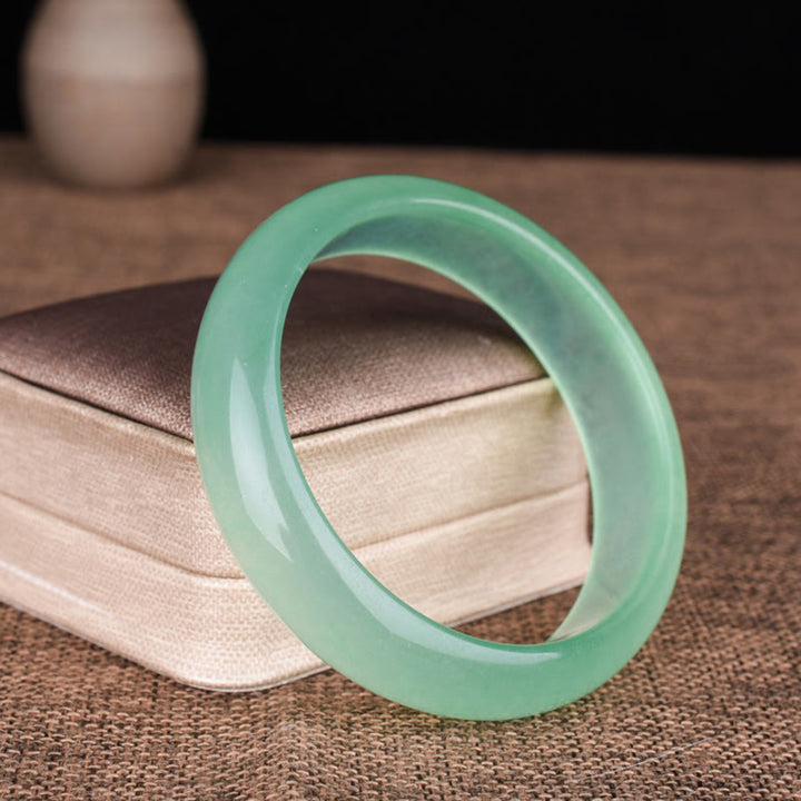 Bracelet jonc en jade naturel Buddha Stones, porte-bonheur, guérison, prospérité - image 5