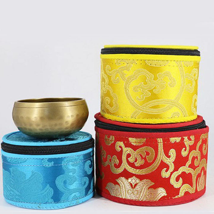 Sac de rangement pour bol chantant tibétain Buddha Stones avec fermeture à glissière décorative - image 6