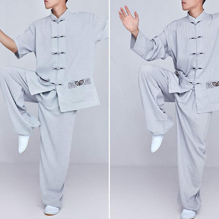 Ensemble de vêtements unisexe brodés Buddha Stones, méditation, prière zen, Tai Chi spirituel, Qigong - image 26