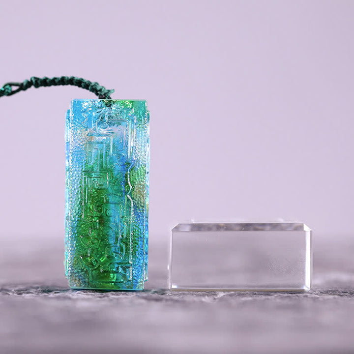 Pièce d'art en cristal Liuli faite à la main Feng Shui Décoration de bureau à domicile - image 9