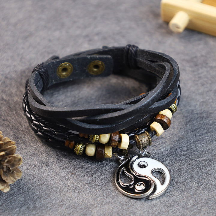 Bracelet d'équilibre de couple pendentif Yin Yang