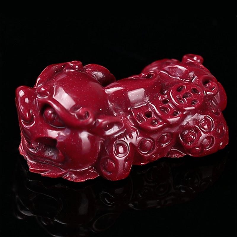 Bracelet Buddha Stones en cinabre et pierres de Bouddha Pixiu Calm