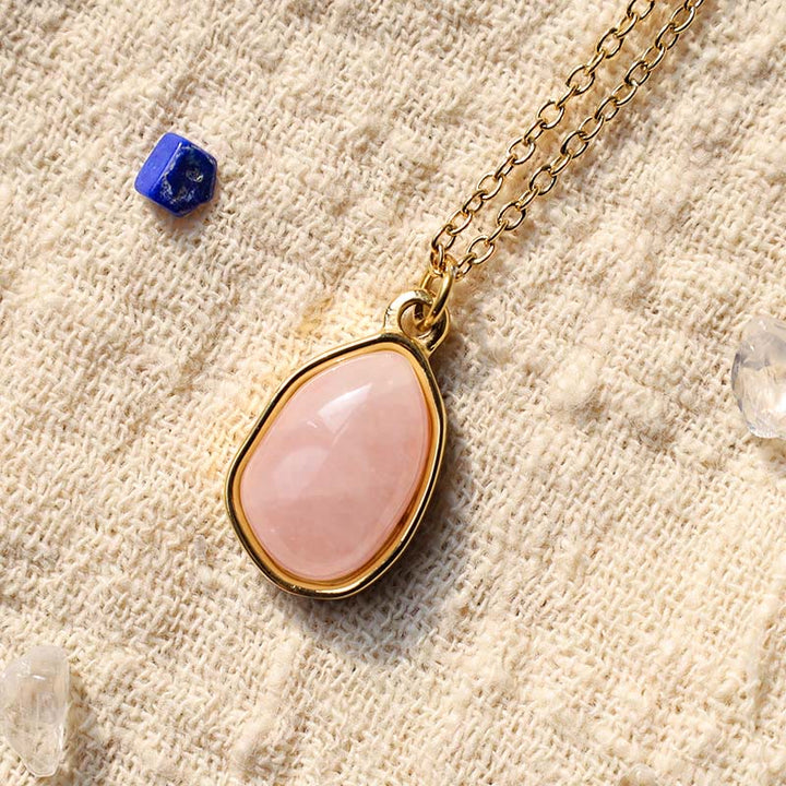 Buddha Stones pendentif bénédiction en aventurine verte naturelle, améthyste, quartz rose