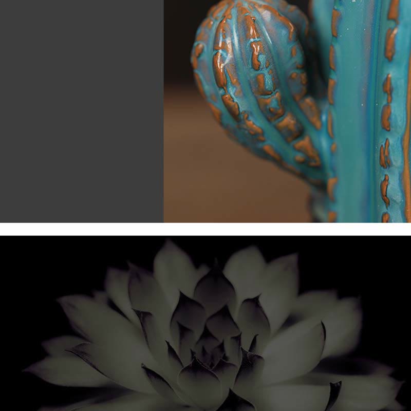 Brûleur d'encens à reflux en céramique Cactus Healing Smoke Fountain - image 5